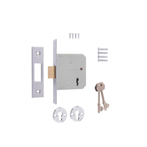 ERA 2.5 Inch 64mm 3 Lever Deadlock Chrome Effect