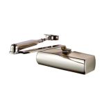Eurospec Overhead Door Closer Polished Nickel En3 Fixed Power C/W Fig 6 Bracket Match Cover And Armset CDG003/PNP