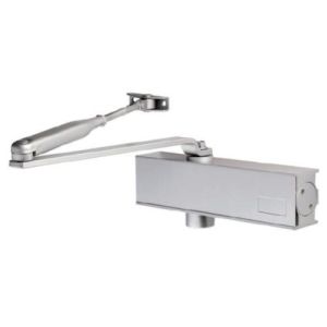 Eurospec DCT2024BC/SV Overhead Door Closer Adjustable Size 2-4 Template C/W Backcheck & Fig 66 Bracket Silver