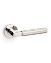 Alexander And Wilks Hurricane Door Handle Knurled On Round Rose Pol Nickel Pvd AW200PNPVD