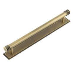 Frelan Hoxton Sturt Cabinet Handle on Back Plate 224mm cc Antique Brass HOX460AB-HOX5060AB