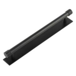 Frelan Hoxton Sturt Cabinet Handle on Back Plate 224mm cc Matt Black HOX460MB-HOX5060MB