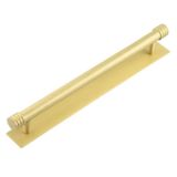 Frelan Hoxton Sturt Cabinet Handle on Back Plate 224mm cc Satin Brass HOX460SB-HOX5060SB