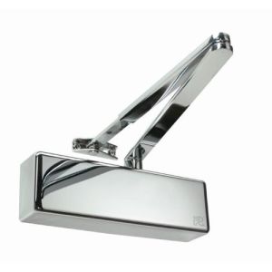 Rutland TS.3204 Door Closer, BC c/w Cover, Flatbar Armset Polished Nickel