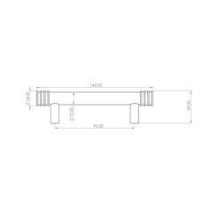 Frelan Hoxton Sturt Cabinet Handle on Back Plate 96mm cc Antique Brass HOX450AB-HOX6050AB - Image 2