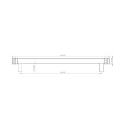 Frelan Hoxton Sturt Cabinet Handle on Back Plate 224mm cc Dark Bronze HOX460DB-HOX5060DB - Image 2