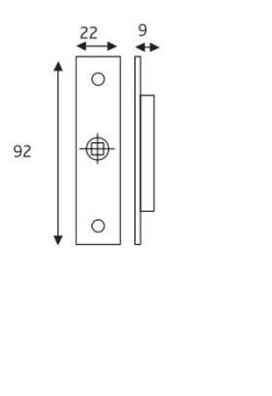 ERA 417-96 Rim Budget Lock 92mm Double Handed Zinc Plate - Image 2