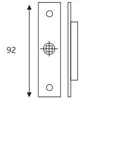 ERA 417-96 Rim Budget Lock 92mm Double Handed Zinc Plate