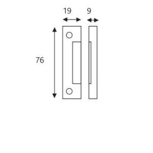 ERA 450-96 Rim Budget Lock Angled Striker Plate Zinc Plate