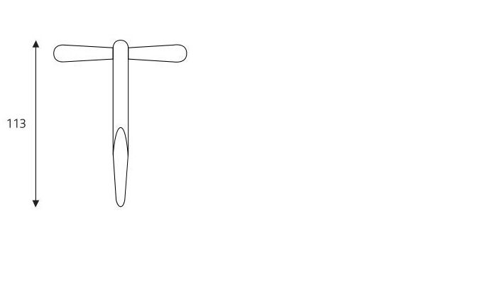ERA 501-96 Rim Budgest Lock Steel T key 114mm Bright Steel Finish