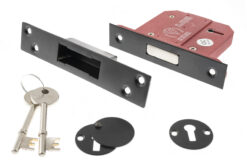 Atlantic 5 Lever Key Deadlock [BS] 2.5″ – Matt Black