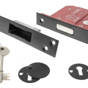 Atlantic 5 Lever Key Deadlock [BS] 2.5″ – Matt Black