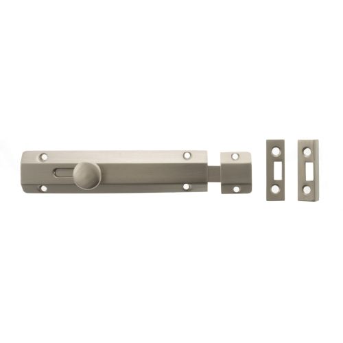 Atlantic Solid Brass Surface Door Bolt 6″ – Satin Nickel