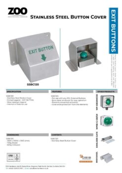 Zoo Hardware External Stainless Steel Button Cover 100 x 100 x 120 mm SSBC120 - Image 2