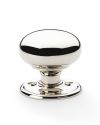 Alexander And Wilks Classic Mushroom Door Knob Large 51mm Unlacquered Brass AW300-51-PN