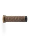 Alexander And Wilks Brunel Diamond Knurled 75mm Cylinder Doorstop Ant Brass AW600-75-AB