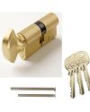 Era Kitemark Euro Cylinder and turn 35/35 70mm 6pin Polished Brass Keyed To Differ