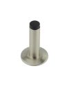 Burlington Plain Wall Mounted Door Stops Chamfered Rose Satin Nickel