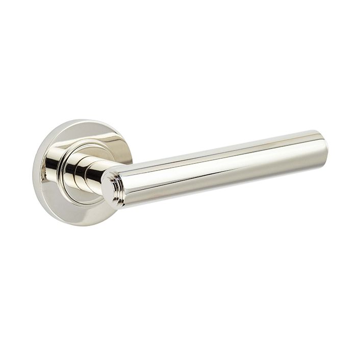 Richmond Door Handles Plain Rose Polished Nickel