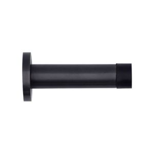 Zoo Hardware ZAS07-PCB Door Stop – Cylinder – 70mm Projection With Rose – Powder Coated Matt Black