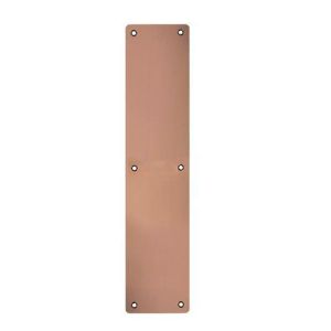 Zoo Hardware ZAS32RB-PVDBZ Finger Plate – Blank (Rounded Corner) 75mm x 350mm – Rosso – PVD Bronze