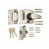 Era 1530-40-1 British Standard Keyless Egress Nightlatch Door Lock 40mm Satin Nickel
