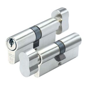 Zoo Hardware P5 90mm Cylinder and Turn Keyed to Differ Nickel P5EP90CTNPE
