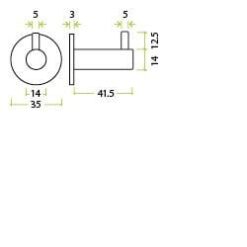 Zoo Hardware ZAS75-FSB Wall Mounted Coat Hook With Rose - Image 2