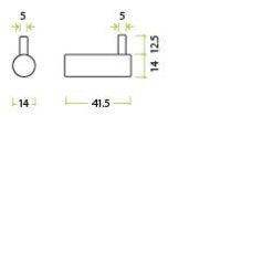 Zoo Hardware ZAS76-TRG Wall Mounted Coat Hook – Without Rose - Image 2