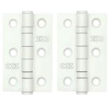Zoo Hardware ZHSS232-PCW Hinges – Ball Bearing 76mm x 50mm x 2mm Square Corner – Powder Coated White