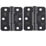 Zoo Hardware ZHSS7667R-MB Grade 11 Hinges – Ball Bearing 76mm x 67mm x 2.5mm Radius Corner – Matt Black