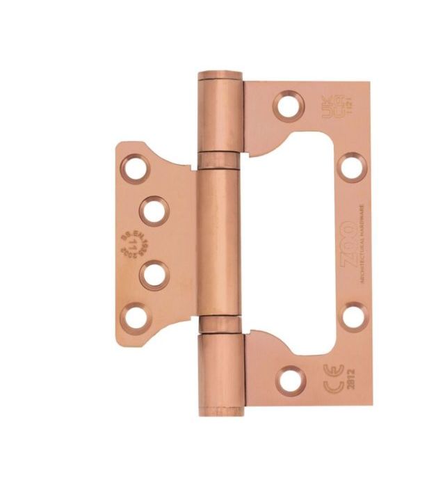 Zoo Hardware Flush / Interleaf Hinge Pair – CE/UKCA – Grade 11 – Brushed Bronze PVD ZHSSFH-243S-PVDBZ