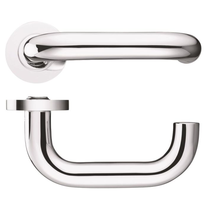Lever on Round Rose 19mm Return to Door Handle