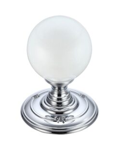 Glass Ball Mortice Knob - Frosted 55mm