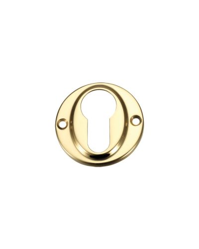 Euro Profile Escutcheon, Polished Brass