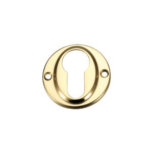 Euro Profile Escutcheon, Polished Brass