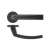 Hydra lever on round rose Oscuro Matt Black