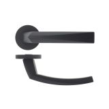 Hydra lever on round rose Oscuro Matt Black