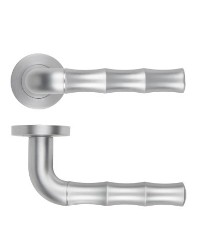 Vasco Lever On Round Rose Satin Chrome