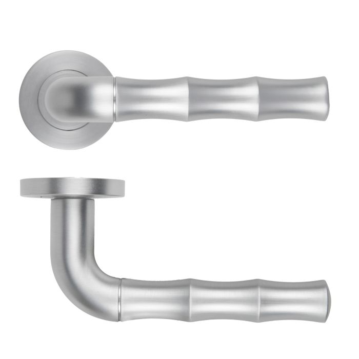 Vasco Lever On Round Rose Satin Chrome