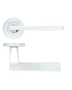 Leon lever on rose Polished Chrome