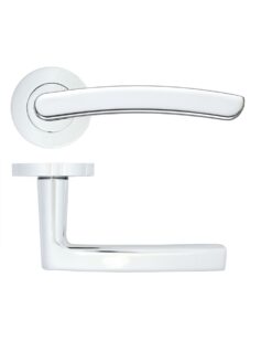 Santiago lever on rose Polished Chrome