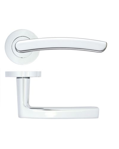 Santiago lever on rose Polished Chrome