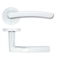 Santiago lever on rose Polished Chrome