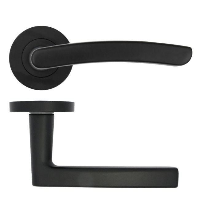 Santiago lever on rose Matt Black