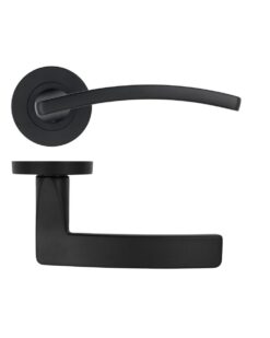 Toledo lever on rose Matt Black