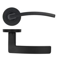 Toledo lever on rose Matt Black