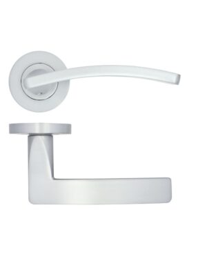 Toledo lever on rose Satin Chrome