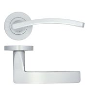 Toledo lever on rose Satin Chrome