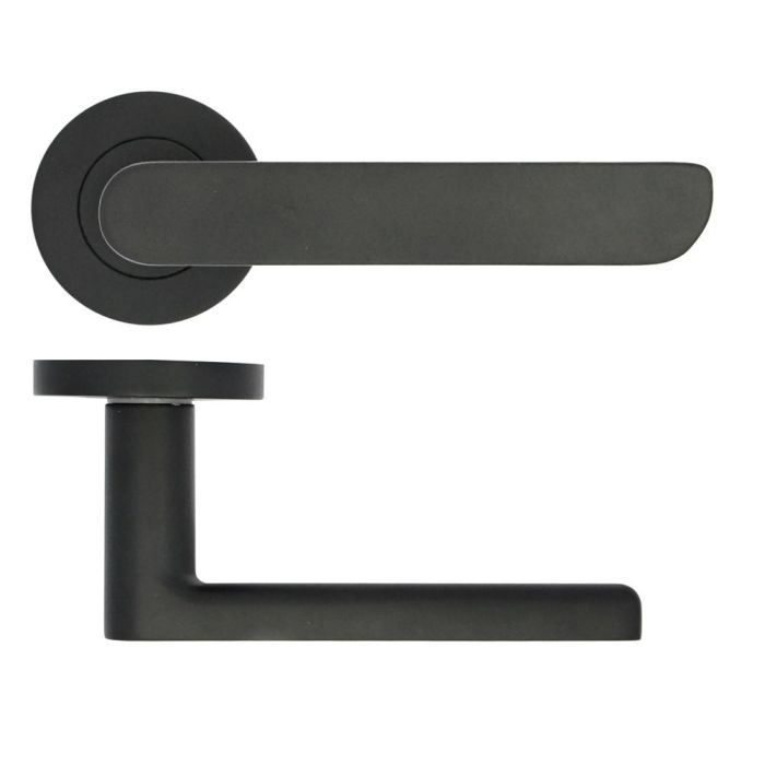 Valencia lever on rose Matt Black